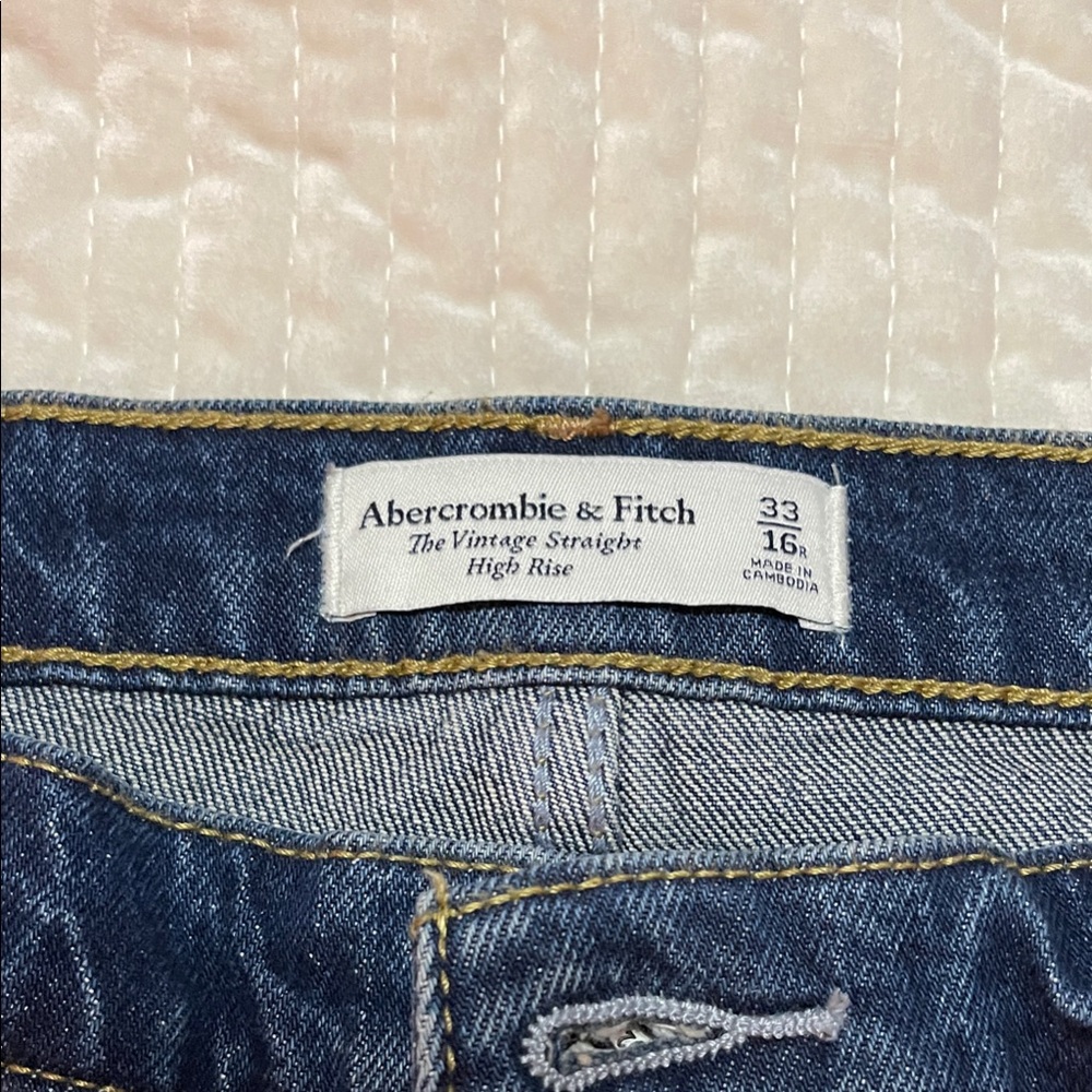 Abercrombie & Fitch Vintage Straight High Rise Denim